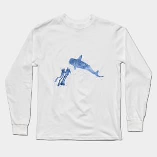 Scuba divers, whale Long Sleeve T-Shirt